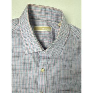 Michael Kors Button Down‎ Multicolor  Plaid Long Sleeve Men's Size XXL Shirt